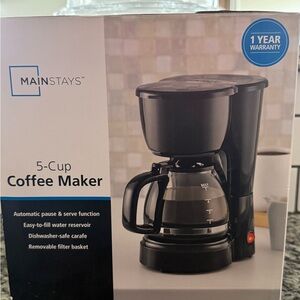 Mainstays Black 5-Cup Coffee Maker